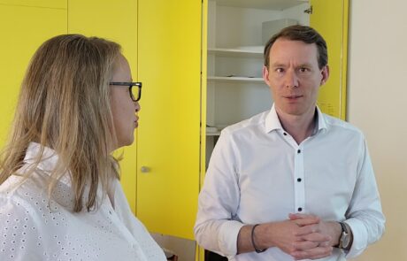 Co-Präsidentin Brigitte Schmid und Tim Hagmann, Direktor LUSTAt Statistik Luzern